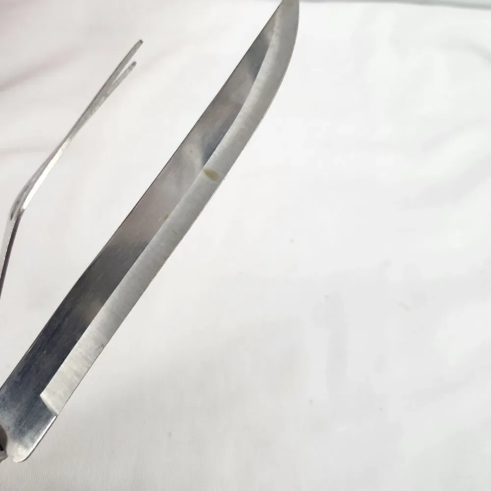 Vintage Antler Horn Faux Handle Knife & Fork Carving Set - Japan - 10